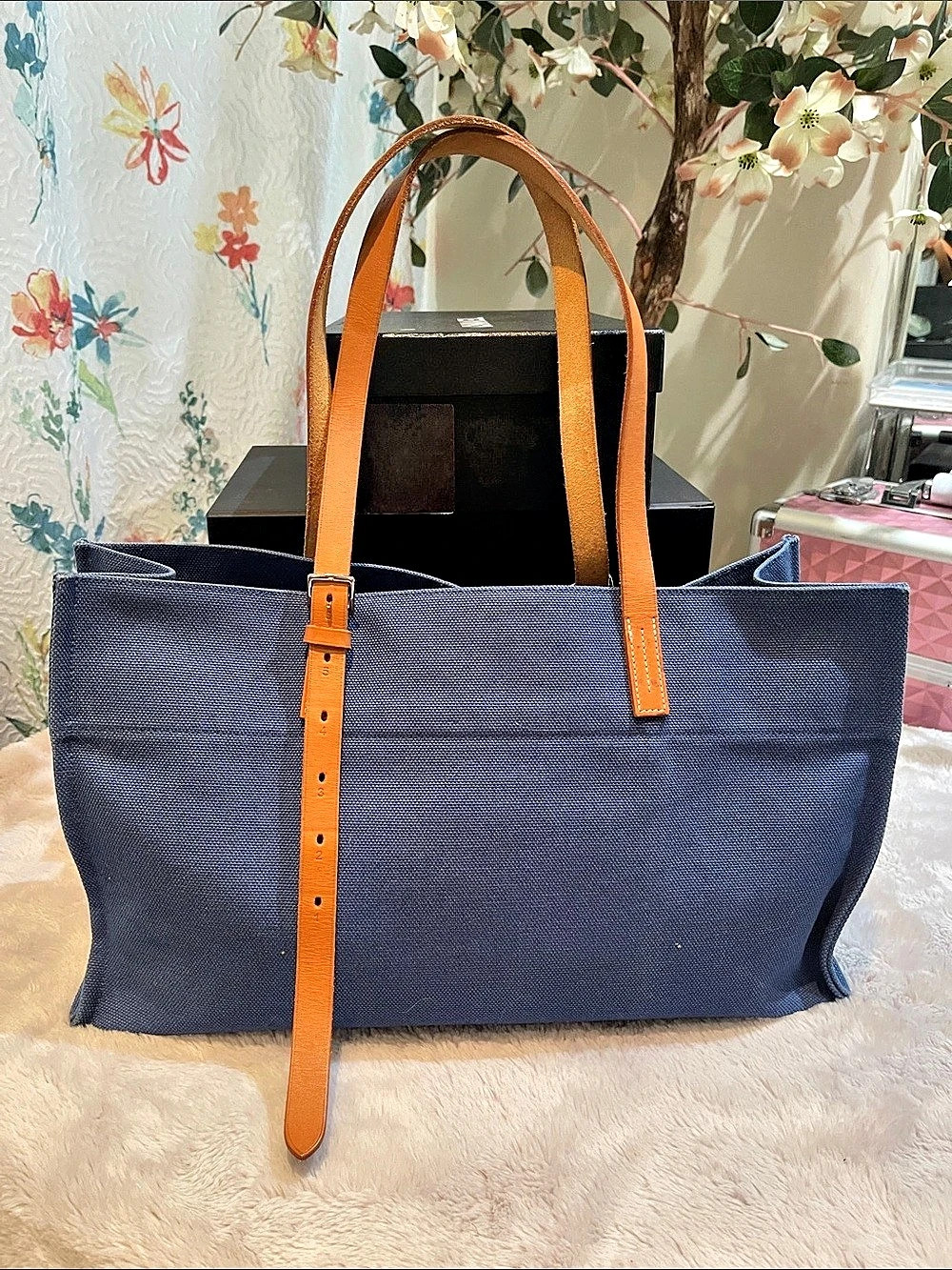 Hermès Garden Party Tote Blue & Brown